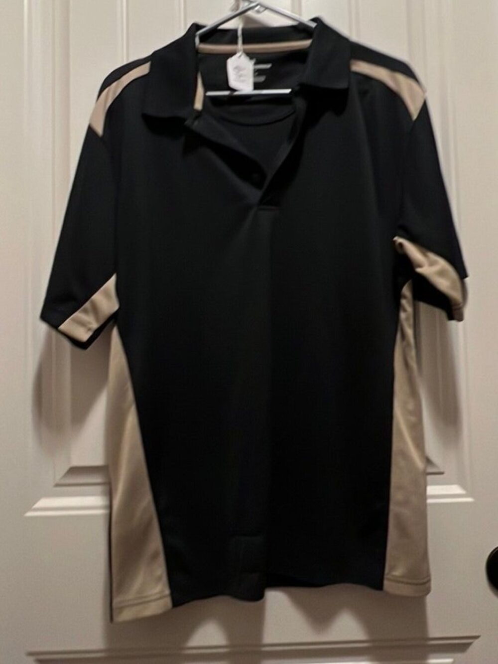 Men's Grand Slam Golf Polo Shirt Black Size L